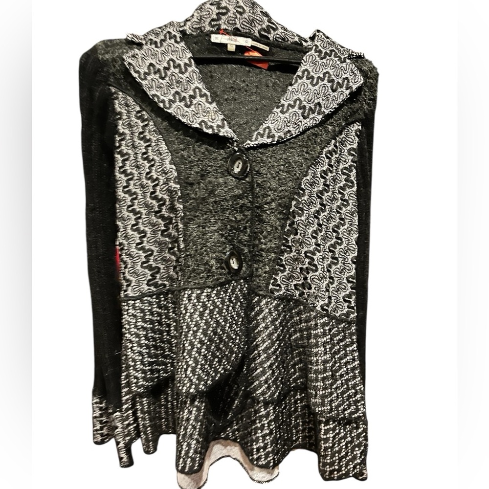 Sioni Mixed Media Patchwork Sweater - image 1